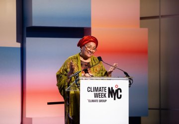 The UN Deputy Secretary-General delivers remarks during Climate Week.