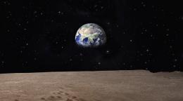 Vue de la Terre depuis la Lune.