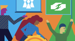 Cover shows colouful animated people holding symbols of working together with the title, "Innovating and Transforming the UN Development System for the 2030 Agenda: The Delivering Together Facility in 2019" just above.