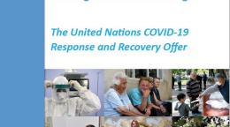 Cover with the title "Building Back Better in Georgia: The UN COVID-19 Response and Recovery Offer" and Georgian people in action.