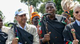 UN Kenya Resident Coordinator Siddharth Chatterjee, Cabinet Secretary Eugene Wamalwa, UN heads of missions, and other development partners in Kenya.