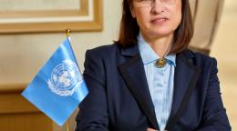 Foto oficial de la nueva Coordinadora Residente designada para Egipto, Elena Panova.