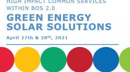 Cover Solar Solutions for the Business Operations Strategy. UNSDG and UNDP logo, and SDG color circles. 