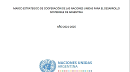 This is a white document with UN logo and the government of Argentina logos to the top.  