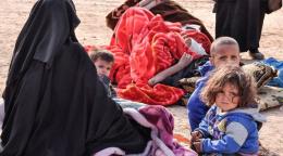 A displaced family in the Al-Hol camp in Syria.