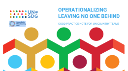 Publication cover with UNSDG logo in the top left corner, and design elements in 17 SDGs colors. 
