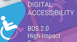 An image with a white keyboard with some blue keys that have the disability accessibility symbols on them