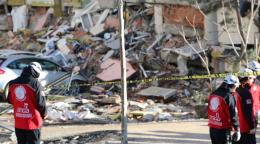 Destruction à Gazantiep, dans le sud de la Türkiye, au lendemain du séisme du 6 février.