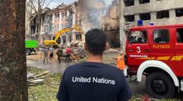 Последствия удара по Николаеву.