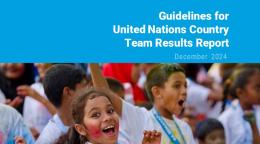 A cover of a UN document on guidelines for UN country team results reporting