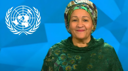 Caption: UN Deputy Secretary-General Amina J. Mohammed addresses the SEforALL Global Forum 2025 in Bridgetown, Barbados.