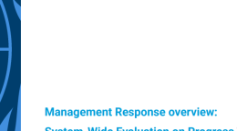 Management Response: System-Wide Evaluation on Progress Towards a ‘New Generation of United Nations Country Teams