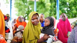 A group of women in Nigeria with their children.