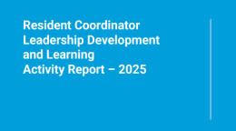 Resident Coordinator Leadership Development and Learning Portfolio Activity Report 2024