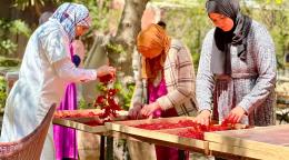 Des membres d'une coopérative au Maroc.