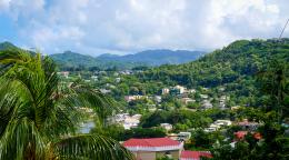 A landscape view of Barbados. 