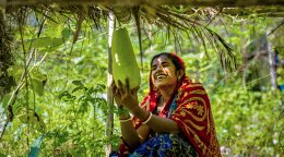 A woman farmer in Bangladesh.
