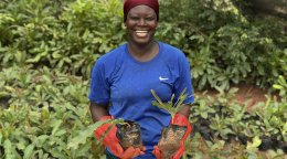 A woman farmer in Ghana.