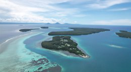 An aerial view of Papua New Guinea.