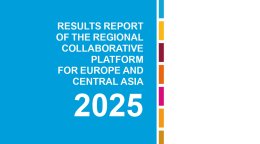 The cover image of the 2025 results report of the Regional Collaborative Platform for Europe and Central Asia