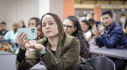 Youth in Colombia attend a conference.