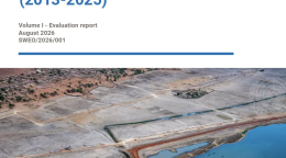 A cover page for an evaluation report on the UN's coordinated work in the Sahel region in Africa