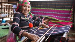 An elderly woman in Viet Nam.