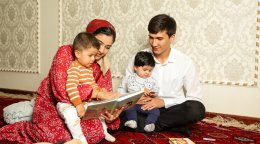 A family in Turkmenistan.