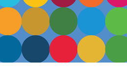 دوائر ملونة على خلفية زرقاء وفي الأسفل عنوان الوثيقة.