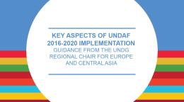 Portada del documento con un fondo azul y un bloque de tiras con los colores de los ODS, con el título del documento dentro de un círculo blanco.