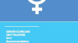 Portada del documento con un fondo en dos tonos de azul y el símbolo de igualdad de género en blanco.