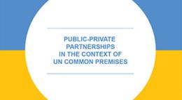 Portada del documento con un fondo azul y amarillo, y el título en inglés dentro de un círculo blanco.