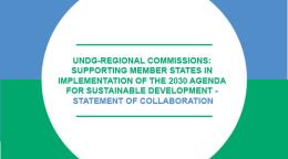 Portada del documento con un fondo azul y verde, y el título en inglés dentro de un círculo blanco.