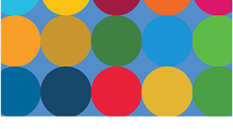 دوائر ملونة على خلفية زرقاء وفي الأسفل عنوان الوثيقة.