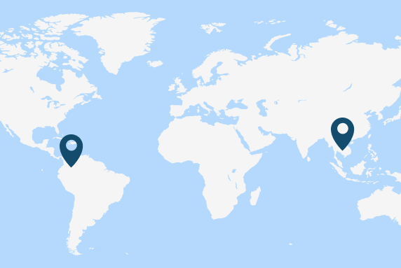 Cambodia and Colombia