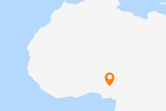 A map of Africa with a marker on Nigeria 