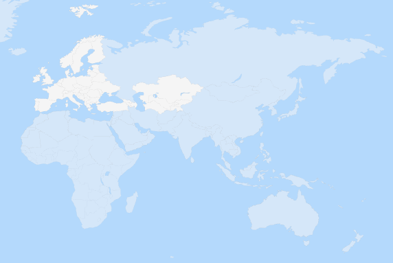 Map of Europe and Central Asia