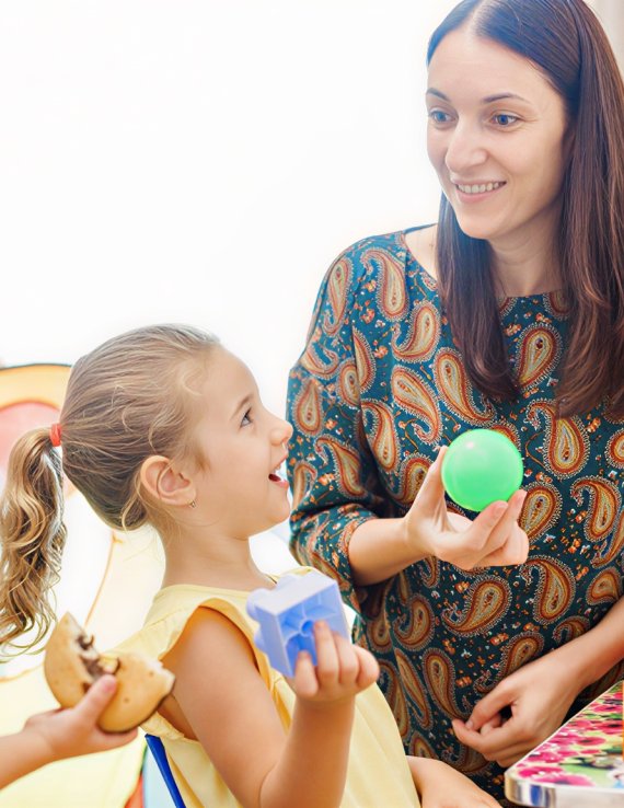 A woman in Moldova with her son and daughter.