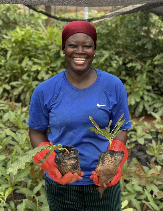 A woman farmer in Ghana.