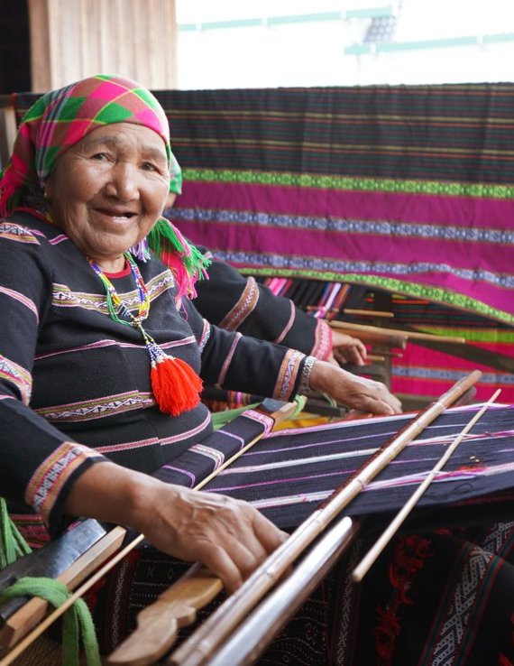 An elderly woman in Viet Nam.