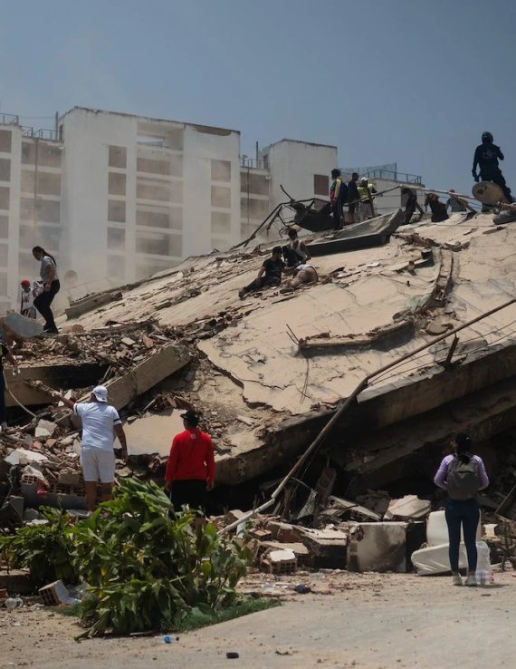 Destrucción tras un terremoto en Venezuela.