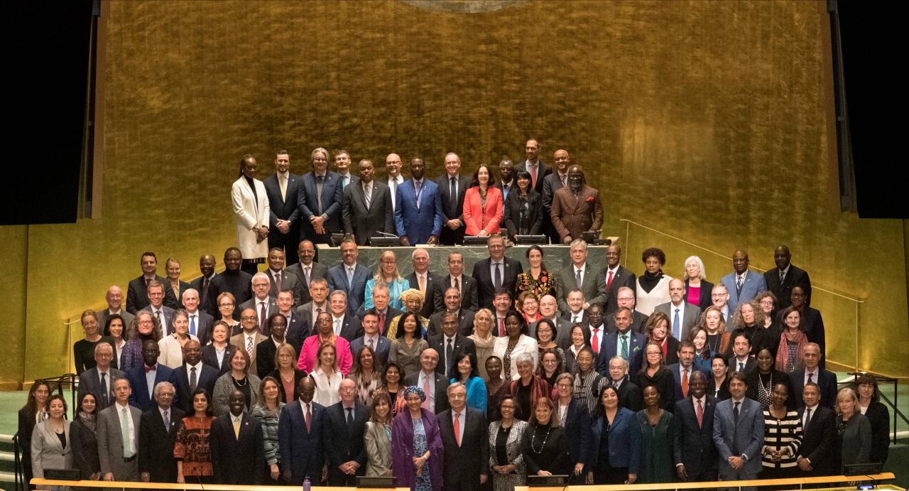 Photo shows Resident Coordinators standing together with the SG and DSG.