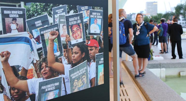 The exhbit "If the Streets Were Ours, Our voice, our rights our future" at the Museum of Tomorrow in Rio de Janeiro.