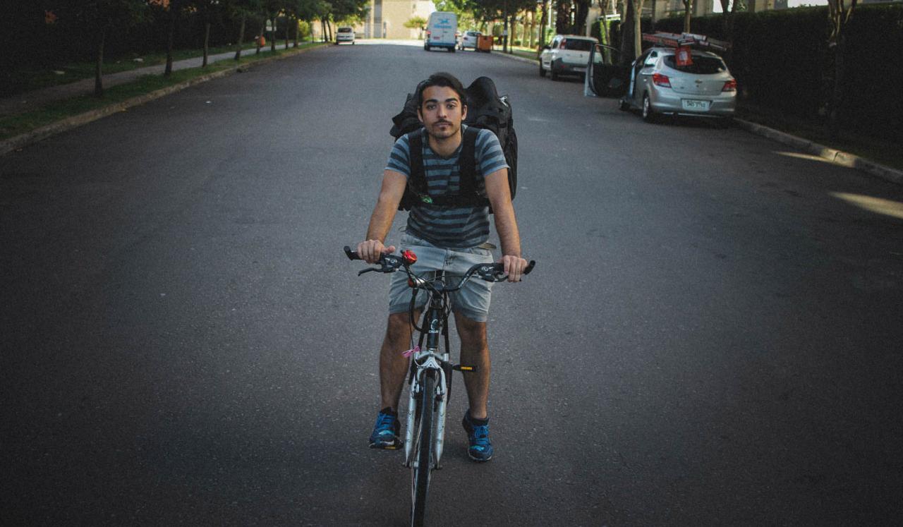 Matheus Martinez, 27, is unable to work from home during the coronavirus outbreak. 