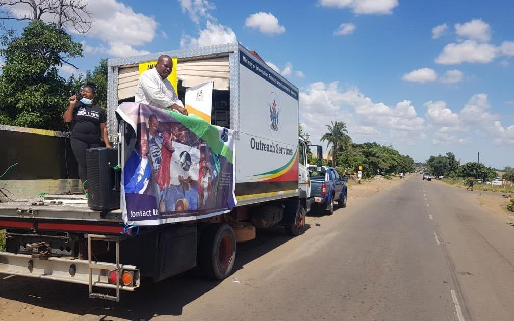 The UN supported a government outreach effort to townships and rural areas that are less likely to receive news reports