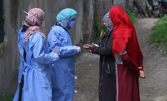 Outreach workers in Syria say they are worried about the vulnerability of women and girls under curfew.