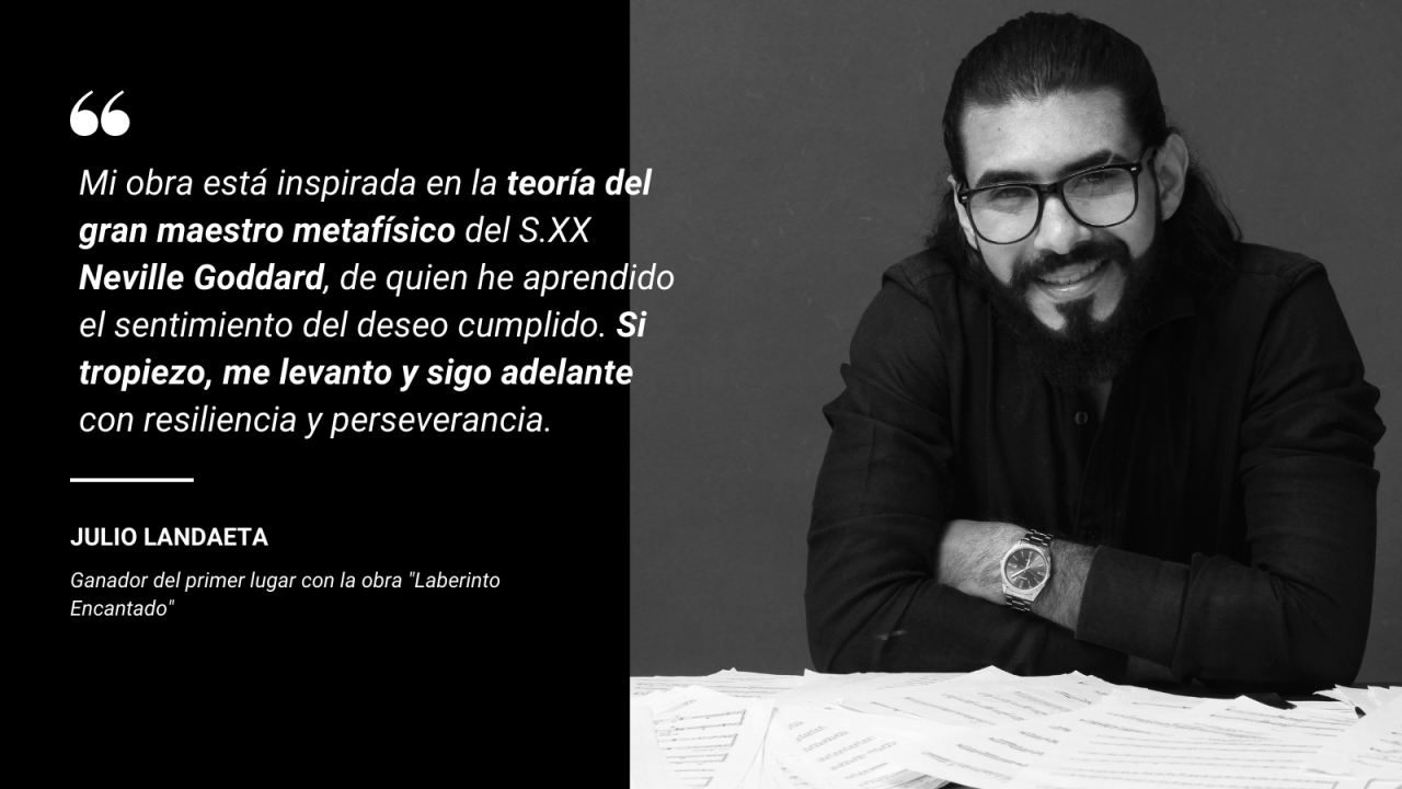  Julio Landaeta ganador del primer lugar con la obra Laberinto Encantado El Sistema Venezuela