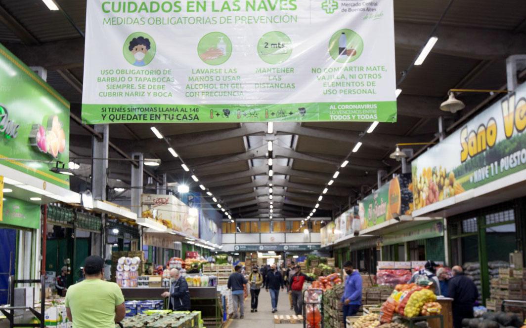 Vista del Mercado Central de Buenos Aires.