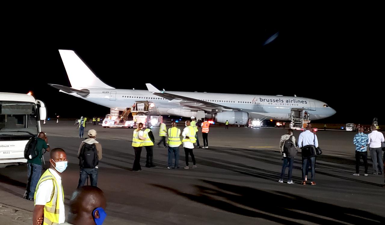 Airline staff, the UN and authorities anxiously await a delivery of COVID-19 vaccines.