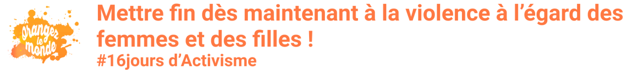 Bannière 16 jours d'activisme 2021